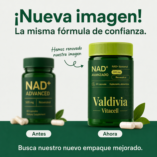 VitaCell NAD+ Advanced — Energía Celular y Vitalidad | 60 Cápsulas Liposomales 500mg