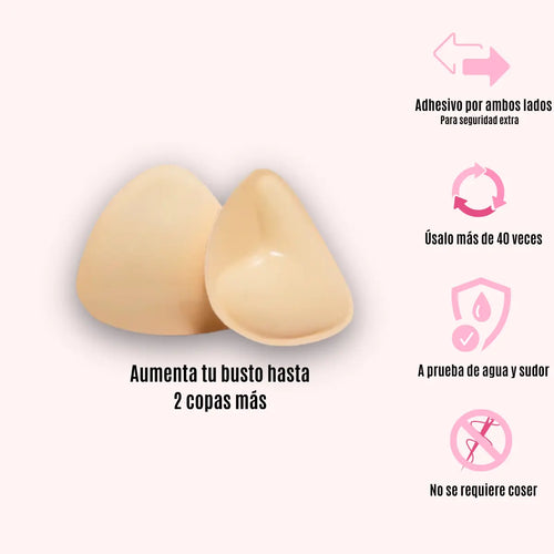 Boost®️ - Almohadilla Pegajosa Para Aumentar 2 Tallas Mas Tu Busto