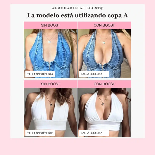 Boost®️ - Almohadilla Pegajosa Para Aumentar 2 Tallas Mas Tu Busto