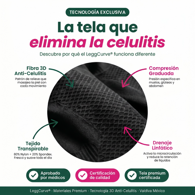 LeggCurve® | Leggings de Drenaje Linfático Anti-Celulitis 3D